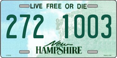 NH license plate 2721003