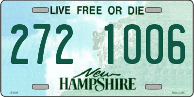 NH license plate 2721006