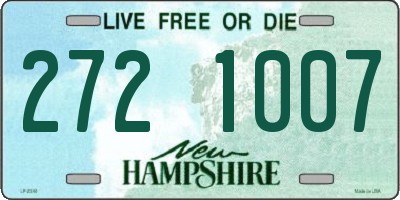 NH license plate 2721007