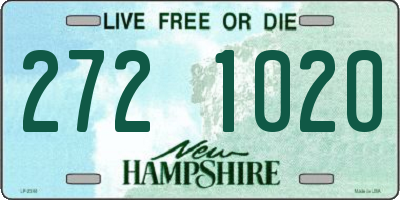 NH license plate 2721020