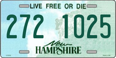 NH license plate 2721025