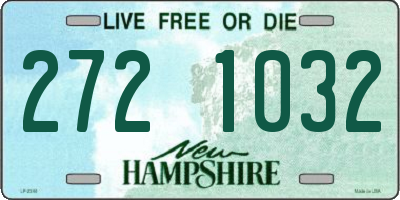 NH license plate 2721032