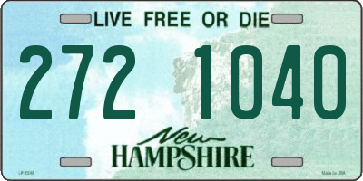 NH license plate 2721040