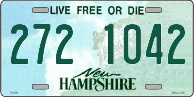NH license plate 2721042