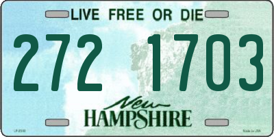 NH license plate 2721703