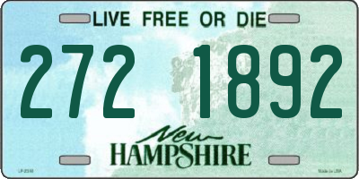 NH license plate 2721892