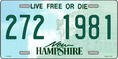 NH license plate 2721981