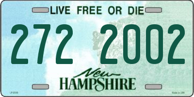 NH license plate 2722002