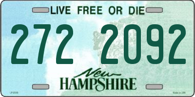 NH license plate 2722092