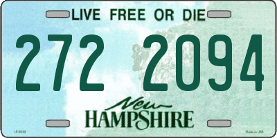 NH license plate 2722094