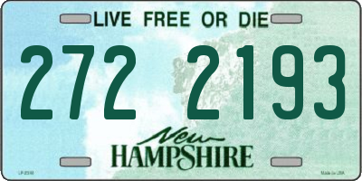 NH license plate 2722193