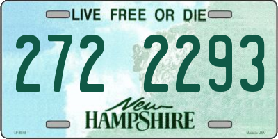 NH license plate 2722293