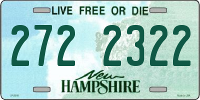 NH license plate 2722322