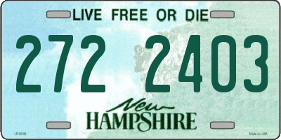 NH license plate 2722403