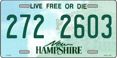NH license plate 2722603