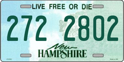 NH license plate 2722802