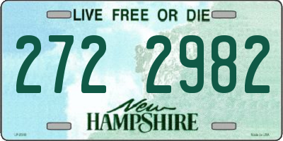 NH license plate 2722982