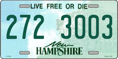 NH license plate 2723003