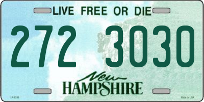 NH license plate 2723030