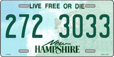 NH license plate 2723033