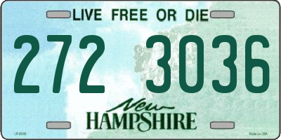 NH license plate 2723036