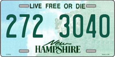 NH license plate 2723040