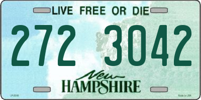 NH license plate 2723042