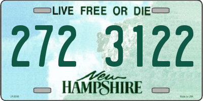 NH license plate 2723122