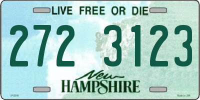 NH license plate 2723123