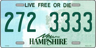 NH license plate 2723333