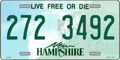 NH license plate 2723492