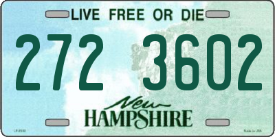 NH license plate 2723602