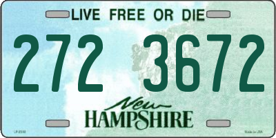 NH license plate 2723672
