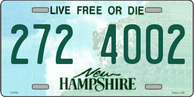 NH license plate 2724002