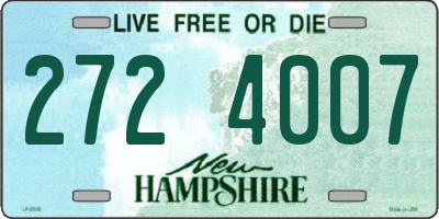 NH license plate 2724007