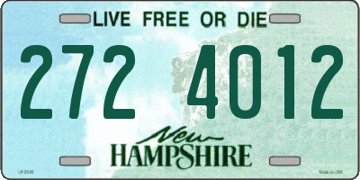 NH license plate 2724012