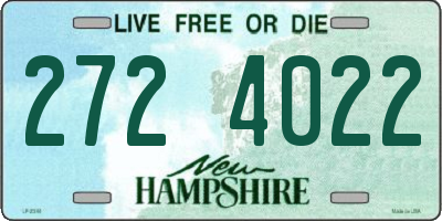 NH license plate 2724022