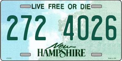 NH license plate 2724026