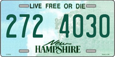 NH license plate 2724030