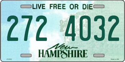 NH license plate 2724032