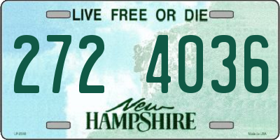 NH license plate 2724036