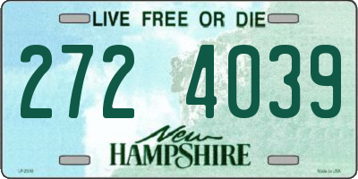 NH license plate 2724039
