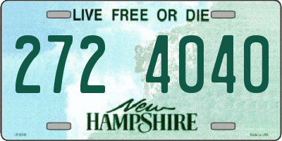 NH license plate 2724040