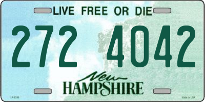 NH license plate 2724042