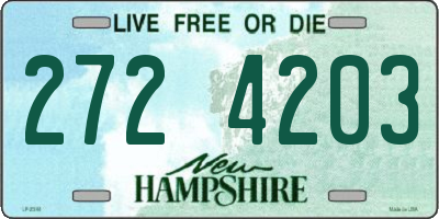 NH license plate 2724203