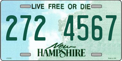 NH license plate 2724567