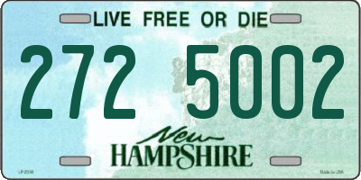 NH license plate 2725002