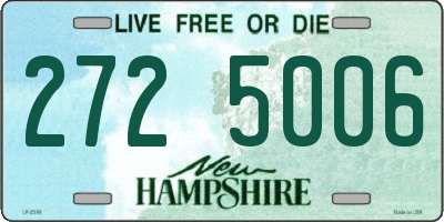 NH license plate 2725006
