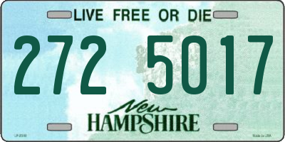 NH license plate 2725017