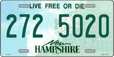 NH license plate 2725020